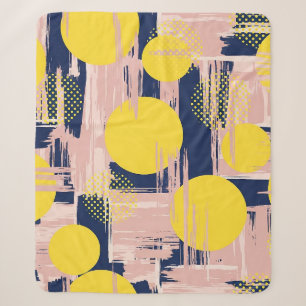 Retro Abstract Brushstroke (8) Sherpa Blanket