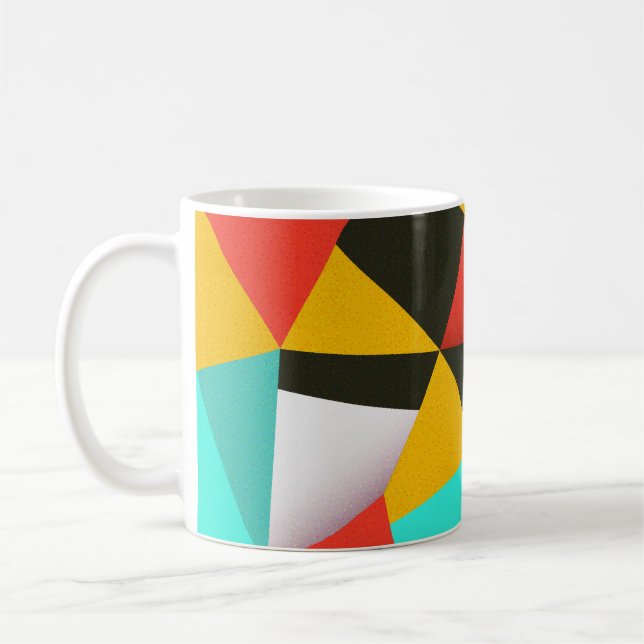 Retro Abstract: Colourful Blend. Coffee Mug (Left)