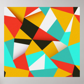 Retro Abstract: Colourful Blend. Poster