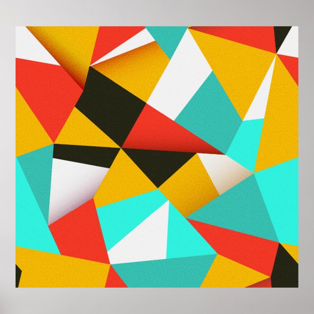 Retro Abstract: Colourful Blend. Poster (Front)