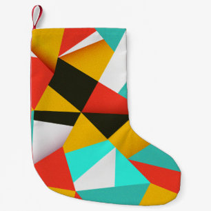 Retro Abstract: Colourful Blend. Small Christmas Stocking