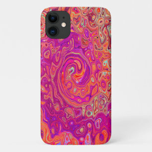 Retro Abstract Coral and Purple Marble Swirl Case-Mate iPhone Case