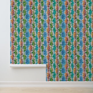 Retro abstract design in Ikat style. Wallpaper