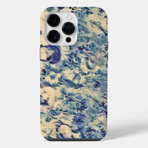 Retro Abstract Flowers Butterfly Artwork Garden iPhone 14 Pro Max Case