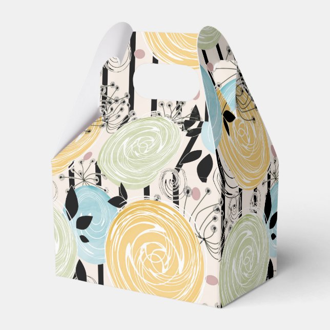 Retro, abstract flowers favour box (Back Side)