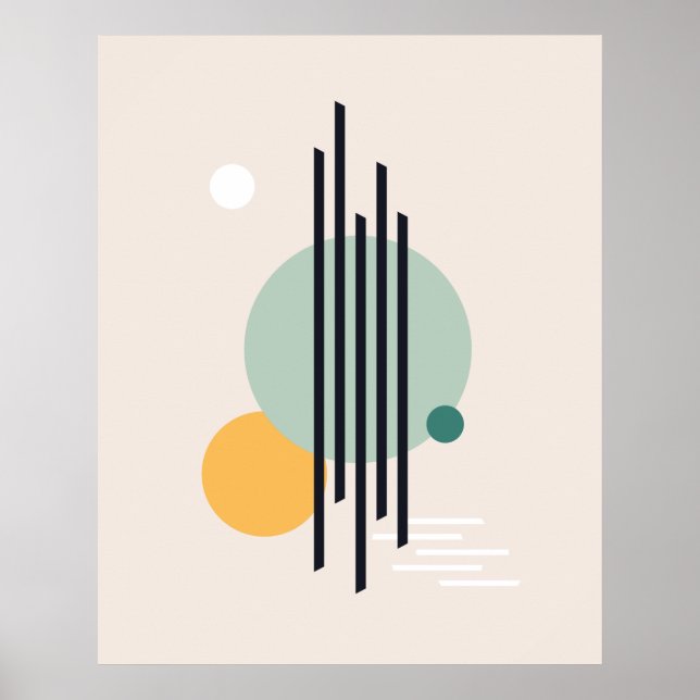 Retro abstract geometric art poster (Front)