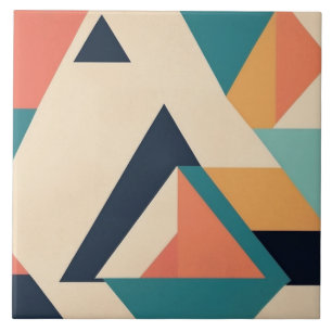 Retro Abstract Geometric Pattern  Tile