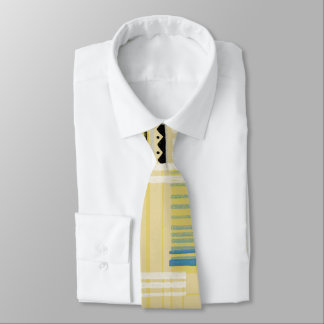 Retro Abstract in Yellow With Geo Tie