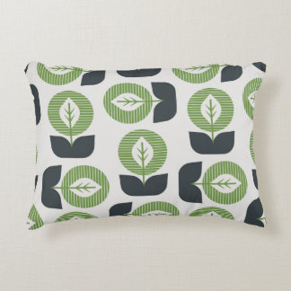 Retro Abstract Leaves: Seamless Vintage Style Decorative Cushion