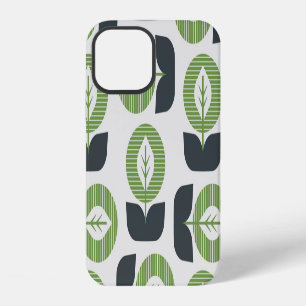Retro Abstract Leaves: Seamless Vintage Style iPhone 12 Case