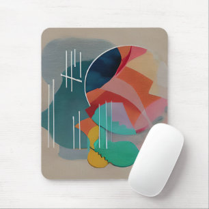 Retro abstract minimalist art  mouse pad