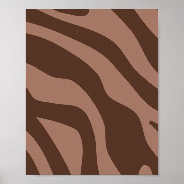Retro Abstract Mocha Mousse 03 Poster (Front)