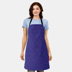 Retro Abstract Neon Pattern Apron