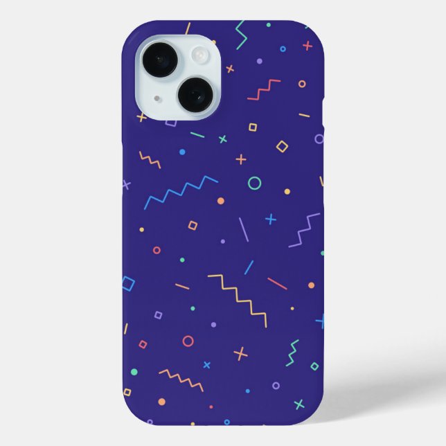 Retro Abstract Neon Pattern Case-Mate iPhone Case (Back)