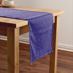 Retro Abstract Neon Pattern Medium Table Runner