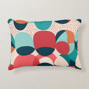 Retro Abstract Pebble Pillow