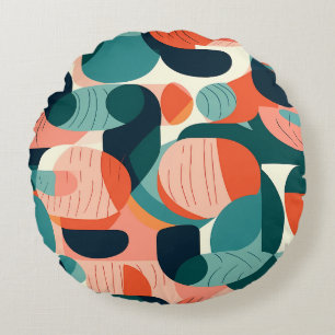 Retro Abstract Rhythmic Flow Pillow