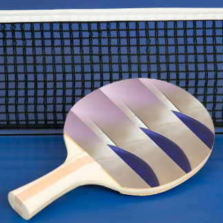 Retro Abstract Semi Circles on Soft Gold Ping Pong Paddle