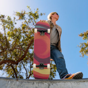 Retro Abstract  Skateboard