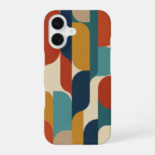 Retro Abstract Vertical Composition iPhone 16 Case