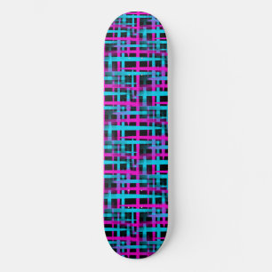 Retro Abstract Weave Pattern Skateboard