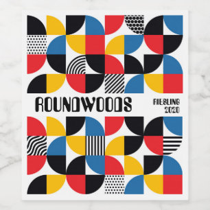 Retro Abstract Wine Label