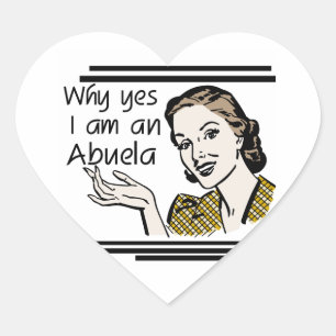 Retro Abuela Gits Heart Sticker