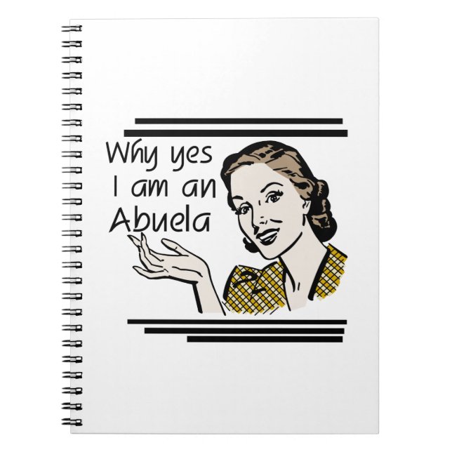Retro Abuela Gits Spiral Notebook (Front)