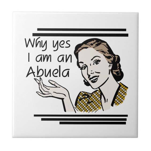 Retro Abuela Gits Tile (Front)