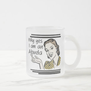 Retro Abuela T-shirts and Gifts Frosted Glass Coffee Mug
