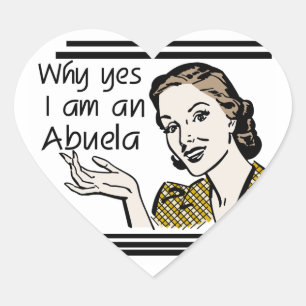Retro Abuela T-shirts and Gifts Heart Sticker