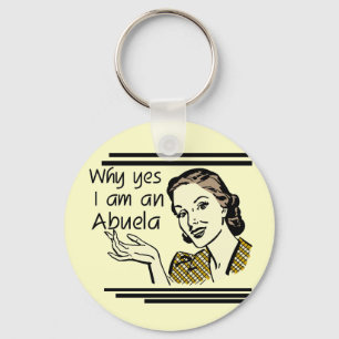 Retro Abuela T-shirts and Gifts Key Ring