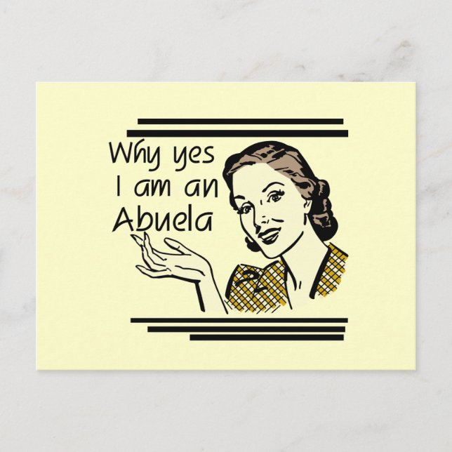 Retro Abuela T-shirts and Gifts Postcard (Front)