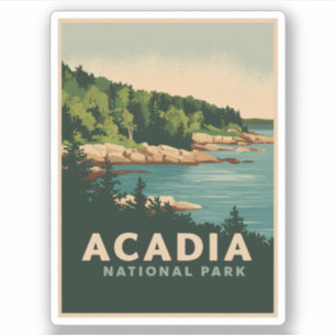 Retro Acadia National Park Bar Harbor