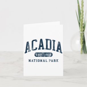 Retro Acadia National Park Maine Est 1916 Mens Wom Card