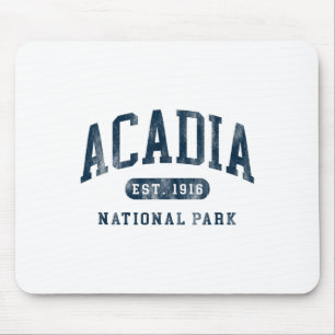 Retro Acadia National Park Maine Est 1916 Mens Wom Mouse Pad