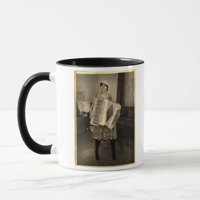 Retro Accordion Girl Mug (Left)