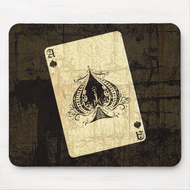Retro Ace of Spades Mouse Pad (Front)