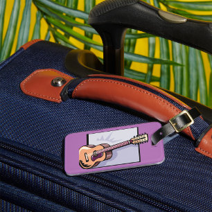 Retro Acoustic 12-String Guitar  Luggage Tag