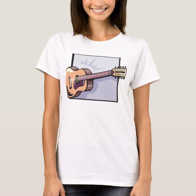 Retro Acoustic 12-String Guitar  T-Shirt (Front)