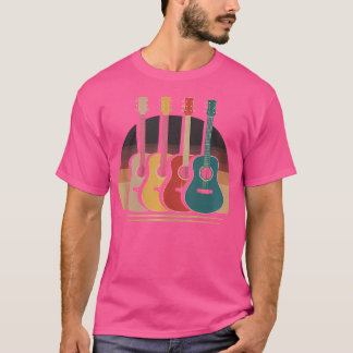 Retro Acoustic Guitar Guitarist Music Band Musicia T-Shirt