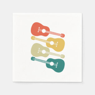 Retro Acoustic Guitar Instrument Gift Music Guitar Napkin