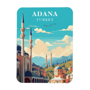 Retro Adana Turkey Travel Souvenir Magnet