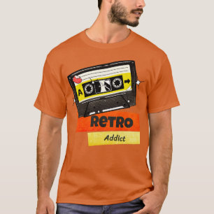 Retro Addict Audio Cassette Recording Tape 80s 70s T-Shirt