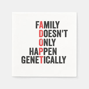 Retro Adoption Family Doesn't Only Happen Genetics Napkin