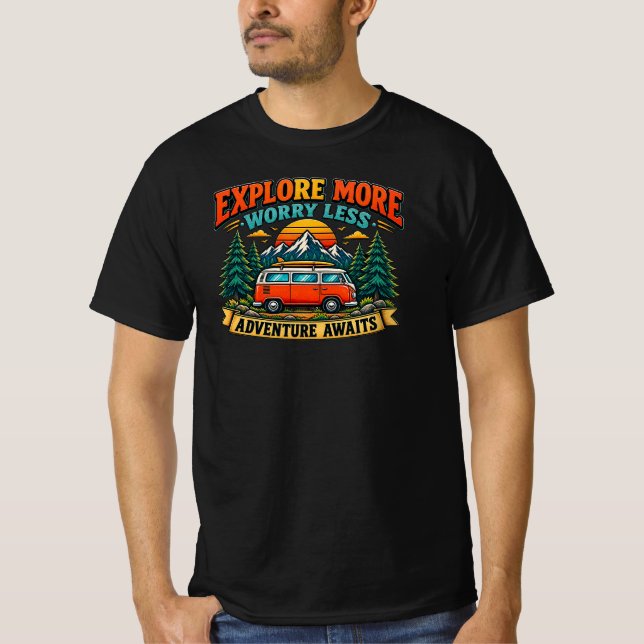 Retro Adventure Camping T-Shirt  (Front)