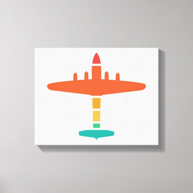 retro aeroplane canvas print (Front)
