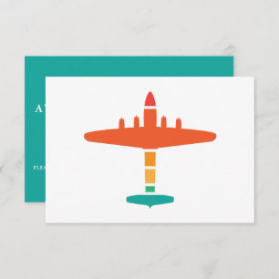 retro aeroplane invitation