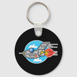 retro aeroplane jet key ring