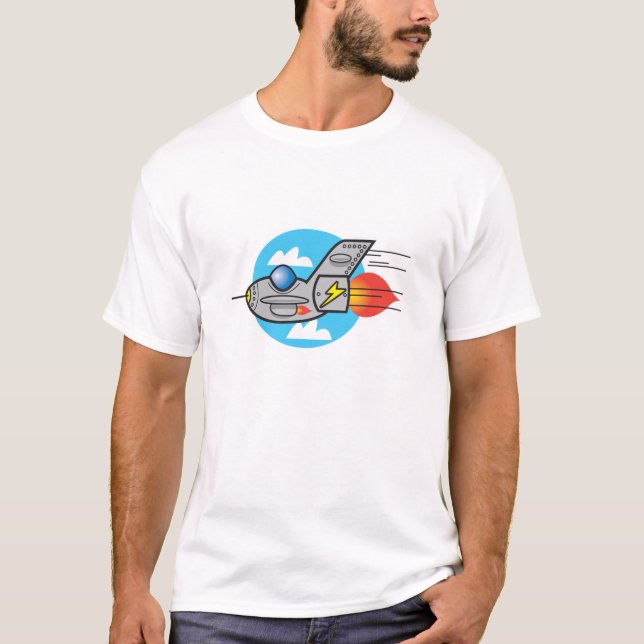 retro aeroplane jet T-Shirt (Front)